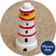 8018R-P8 - Painted Wood Red Lighthouses - 4 Pack